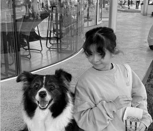 portrait Black-and-white portrait of Alice Lin.